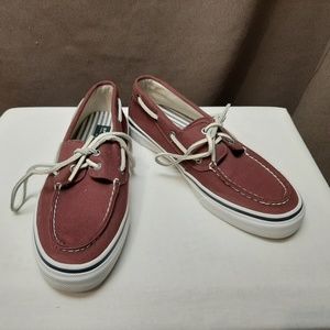 Used Red Sperry Top-Sider Boat Shoes Size 8.5 Men'